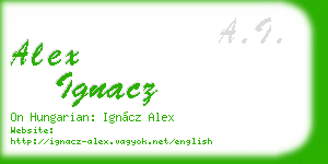 alex ignacz business card